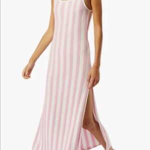 Solid and Striped size Small (S) pink white striped dress or cover up.